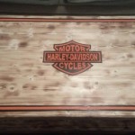 Harley Davidson Logo Wood Coffe Table